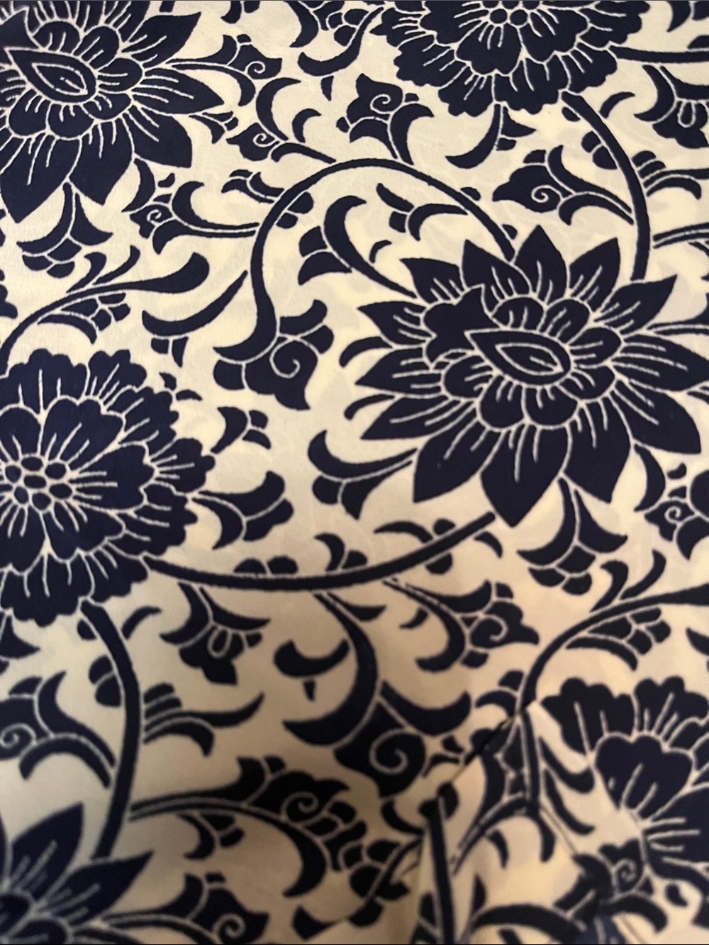 RAGA Navy and Cream Floral Tie-Waist Dress slinky and soft lightweight - Picture 9 of 10